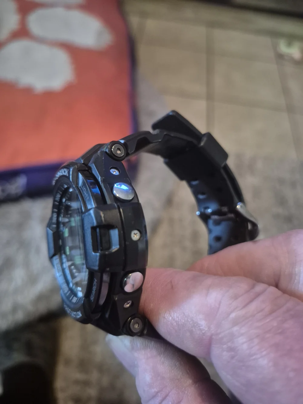 Casio G-Shock Black Watch with Green Highlights,this is A Gravity Master Ga-1100